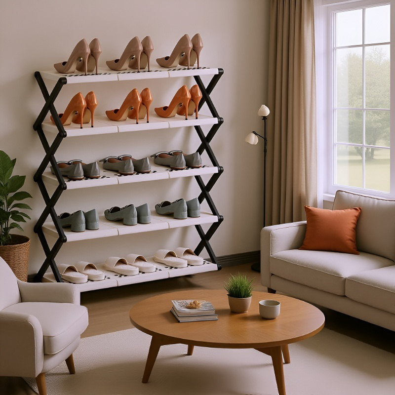 Mehrstöckiges Schuhregal für den Hausgebrauch Regal faltbar tallationsfreies Schuhregal TürSchuhschr