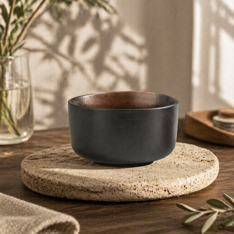 Schlichte japanische Reisschale, kleine Keramikschale für Zuhause, Gewürzschale, Frühstücksschale