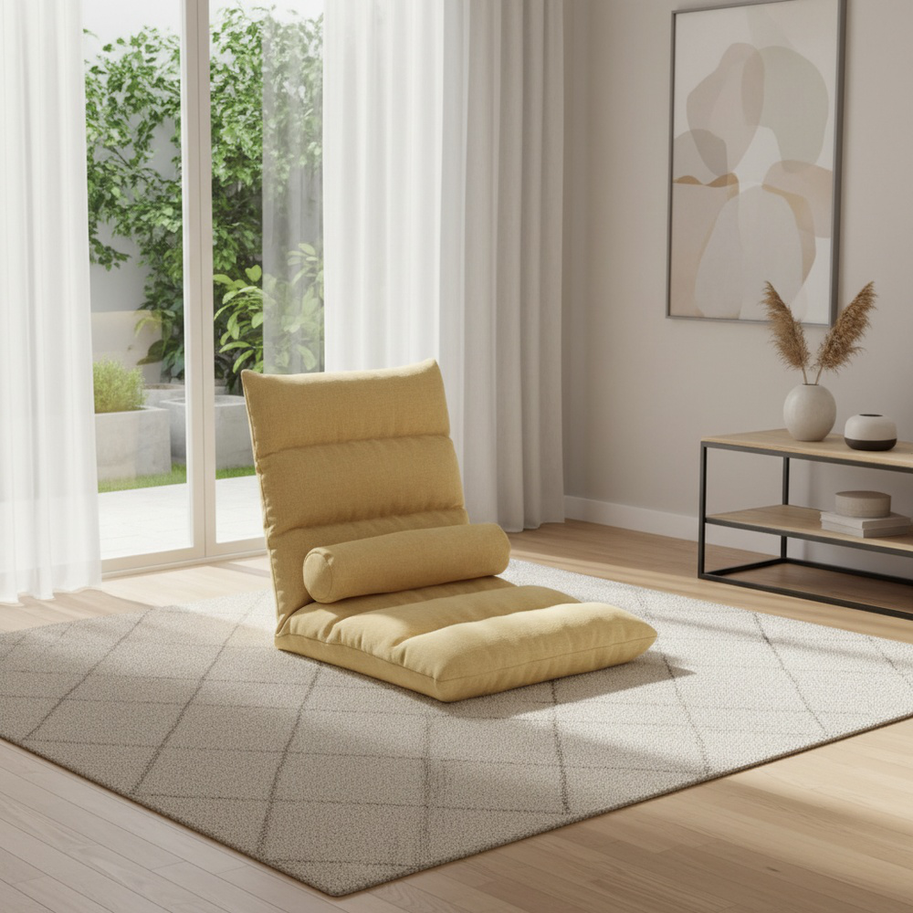 JMY floor chair used for gaming setup