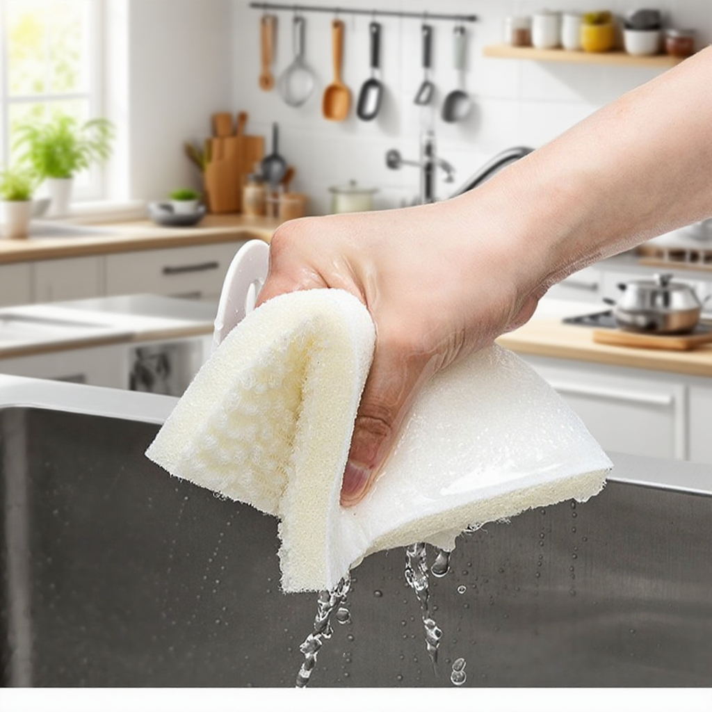 Screen window mesh cleaning pad with handle