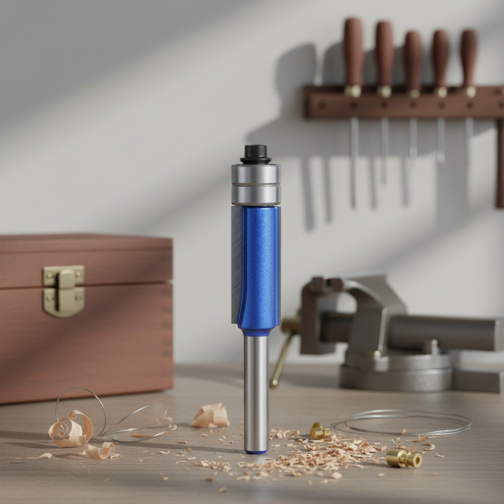 Herramienta para recortar madera flash azul plata