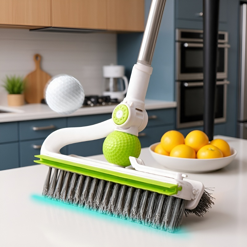 Brosse en silicone 2-en-1 pour nettoyage de sol et WC