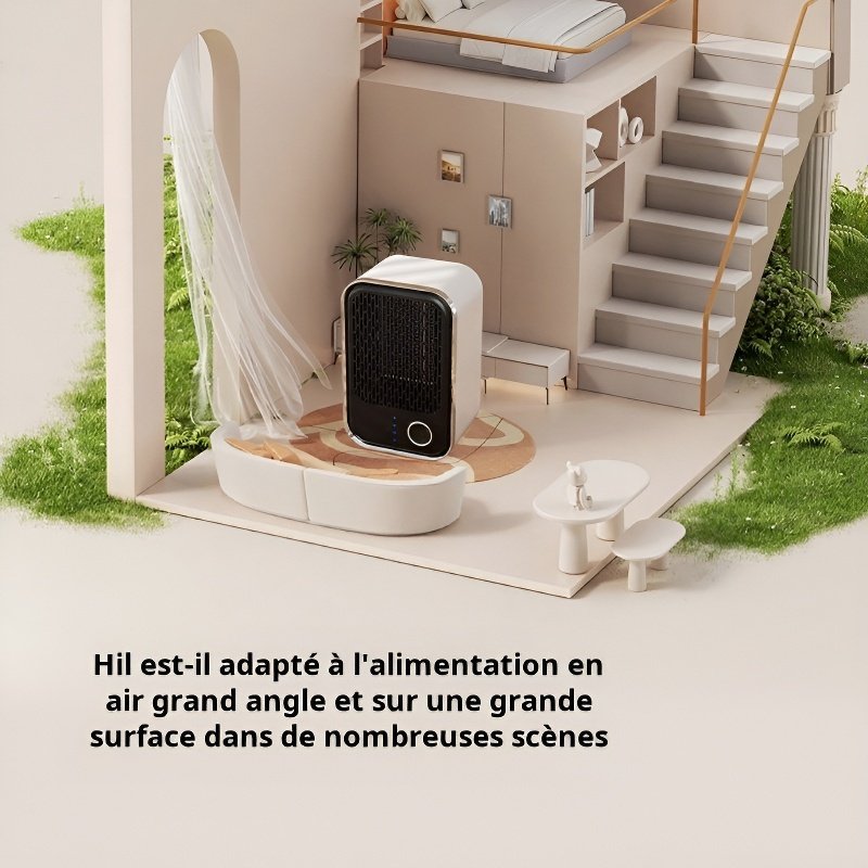 Appareil de chauffage PTC de bureau à télécommande, chauffage rapide, grande puissance pour l’hiver