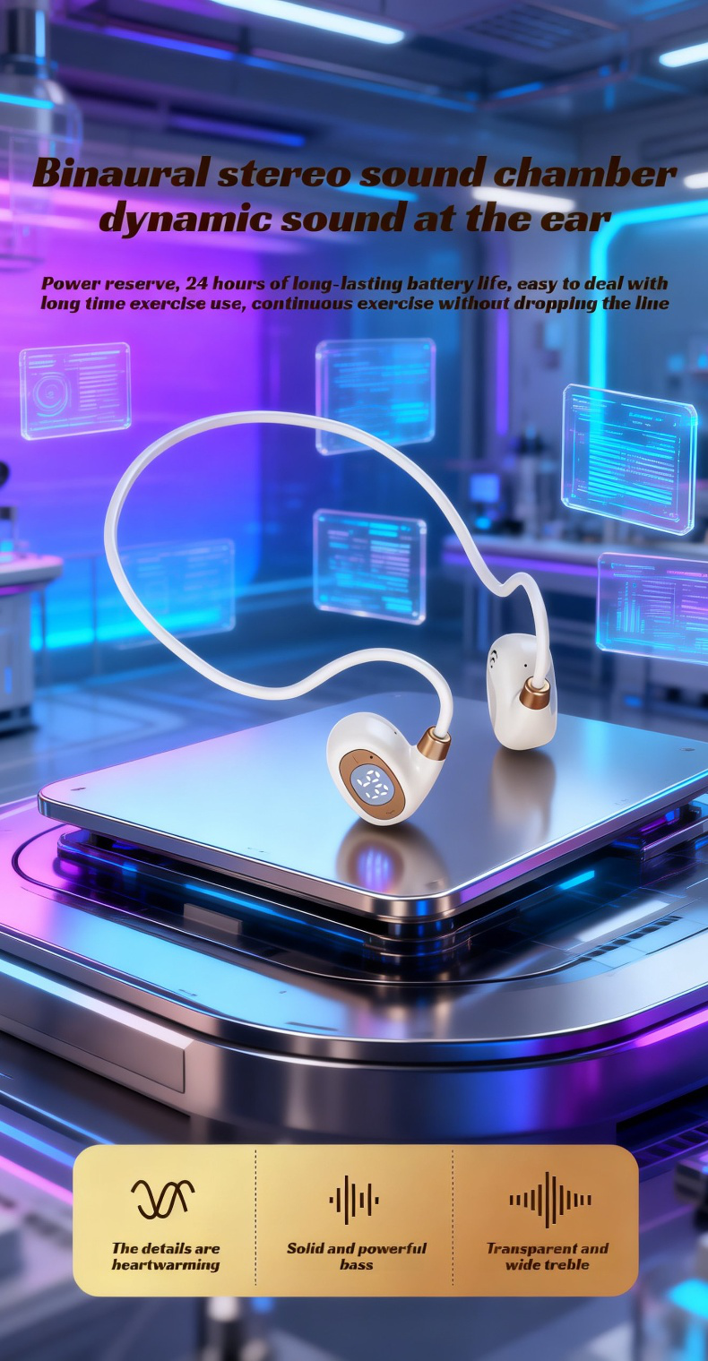 Lightweight open-ear Bluetooth headphones for running