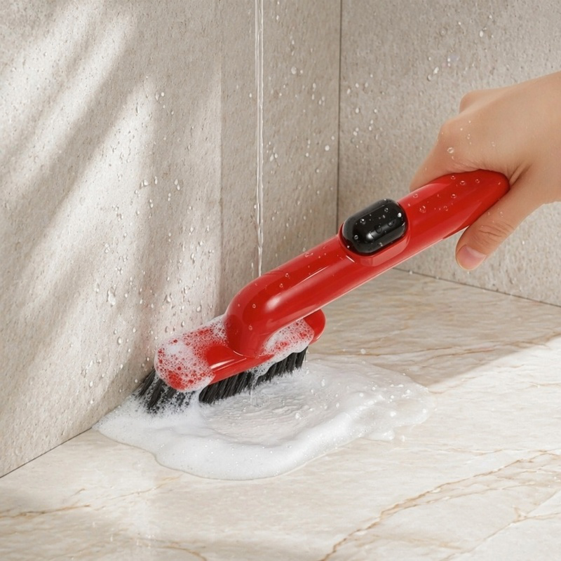 Herramienta para limpiar esquinas difíciles en el baño