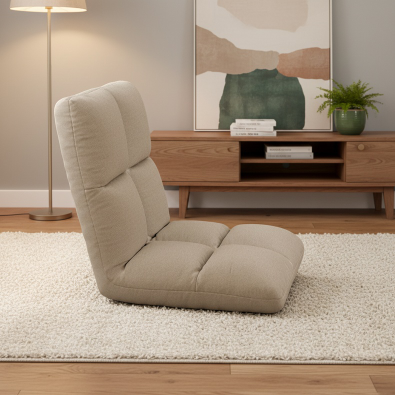 Fauteuil de fenêtre japonais paresseux, chaise tatami à dossier pour une personne