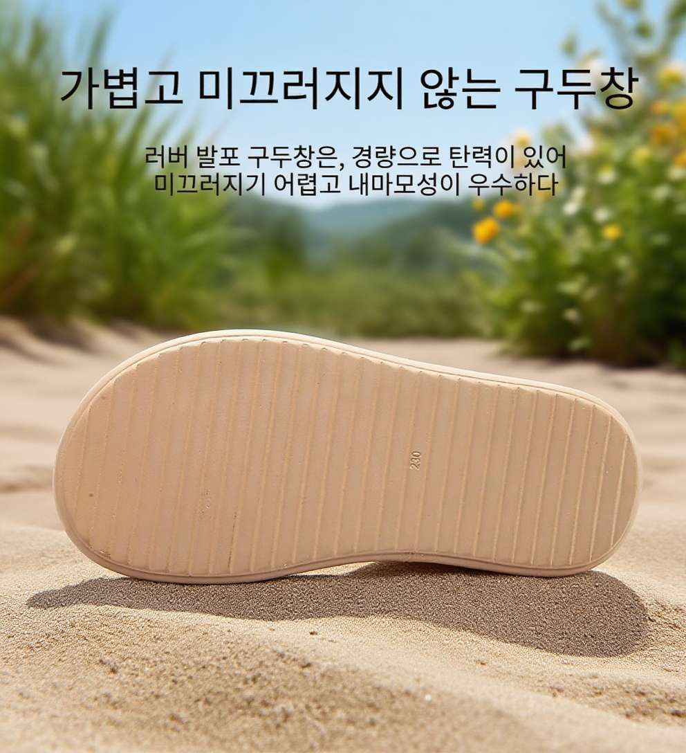 소프트 바닥 샌들의 편안함 강조 이미지