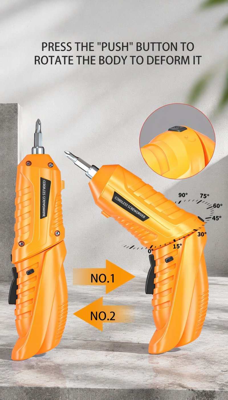 Lightweight and portable USB charging screwdriver