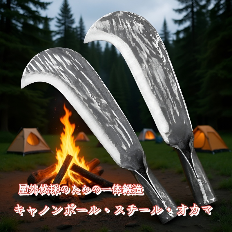 加厚マンガン鋼鍛造薪割りナイフ