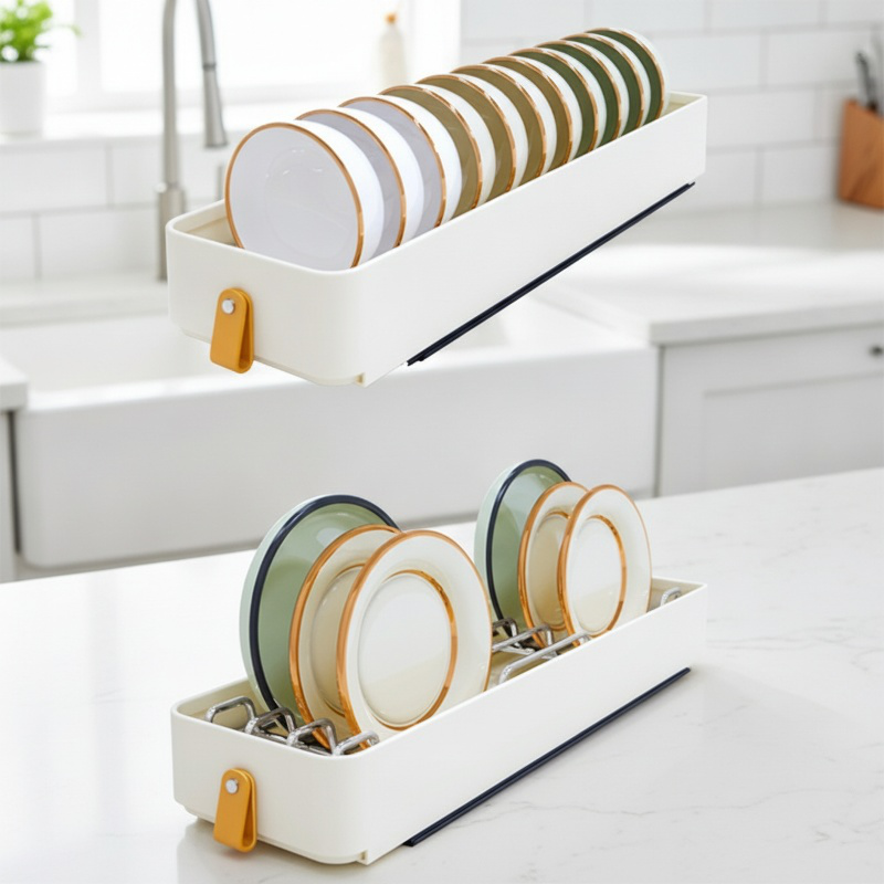 Organizador de platos para cocina pequeña