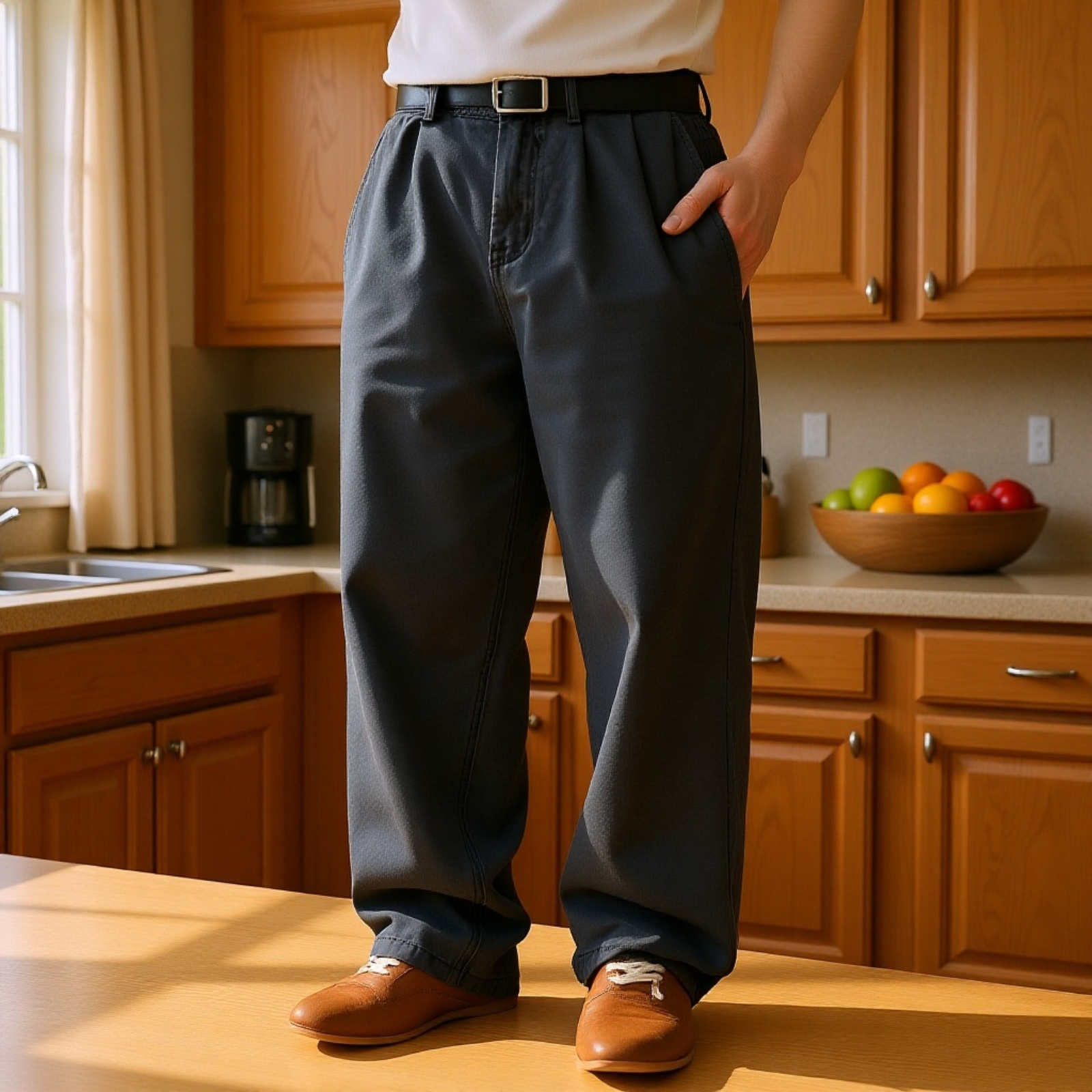 ヴィンテージウォッシュ メンズ ジーンズ 春新作 大きいサイズ ゆったりストレートパンツ