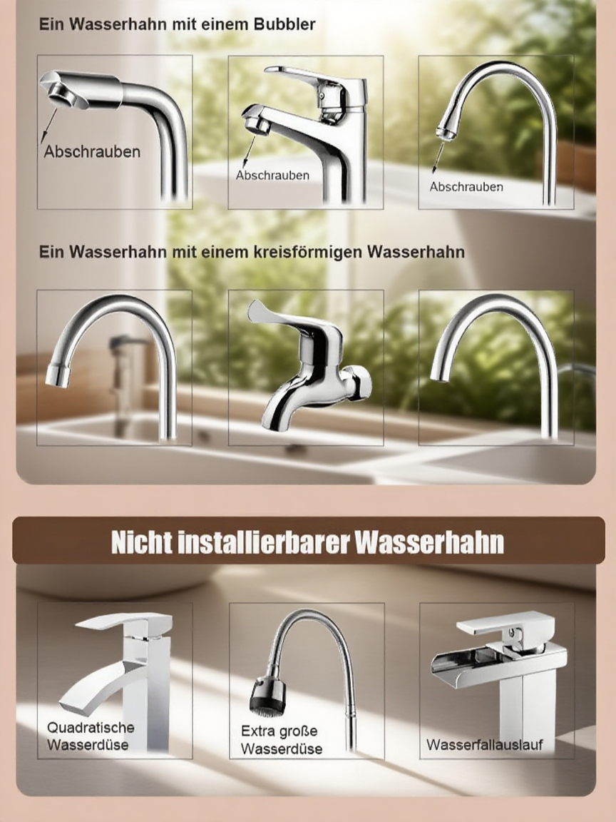 Elektrischer Mini-Durchlauferhitzer – Ohne Installation