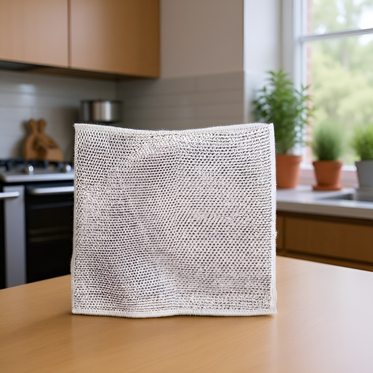 ふきん 両面使用可能なクリーニング用ノンスティック銀線クロス