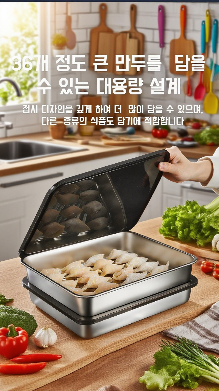 신선도 유지 케이스에 식품 보관 모습