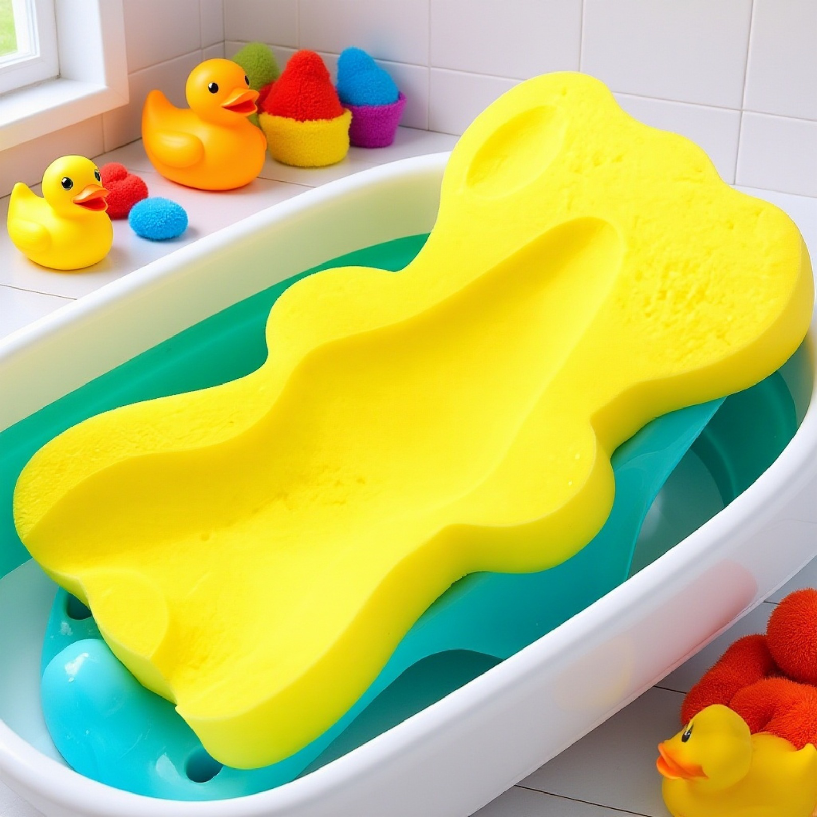 thick sponge pad for the baby bathtub