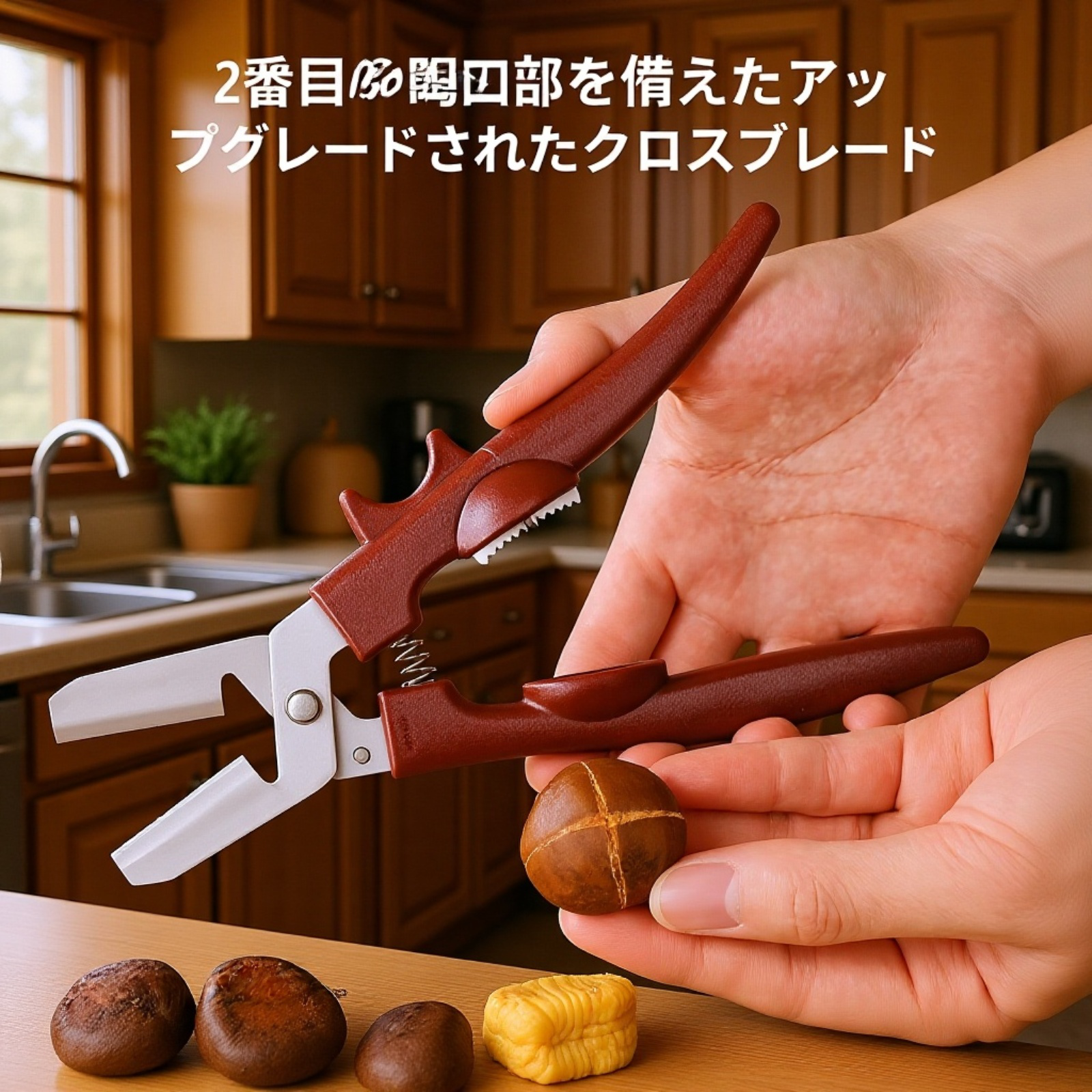 栗の殻むきクリップ