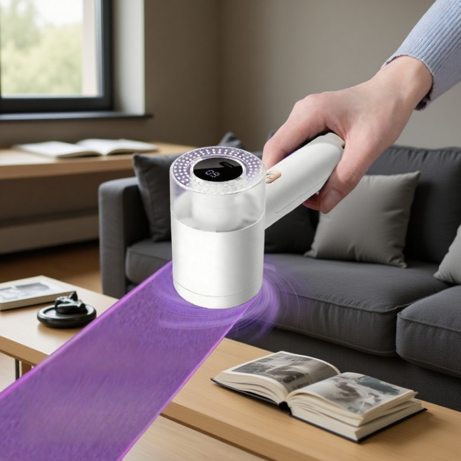 Rasoir anti-peluches portable électrique Type-C, 6 lames, 3 niveaux de réglage