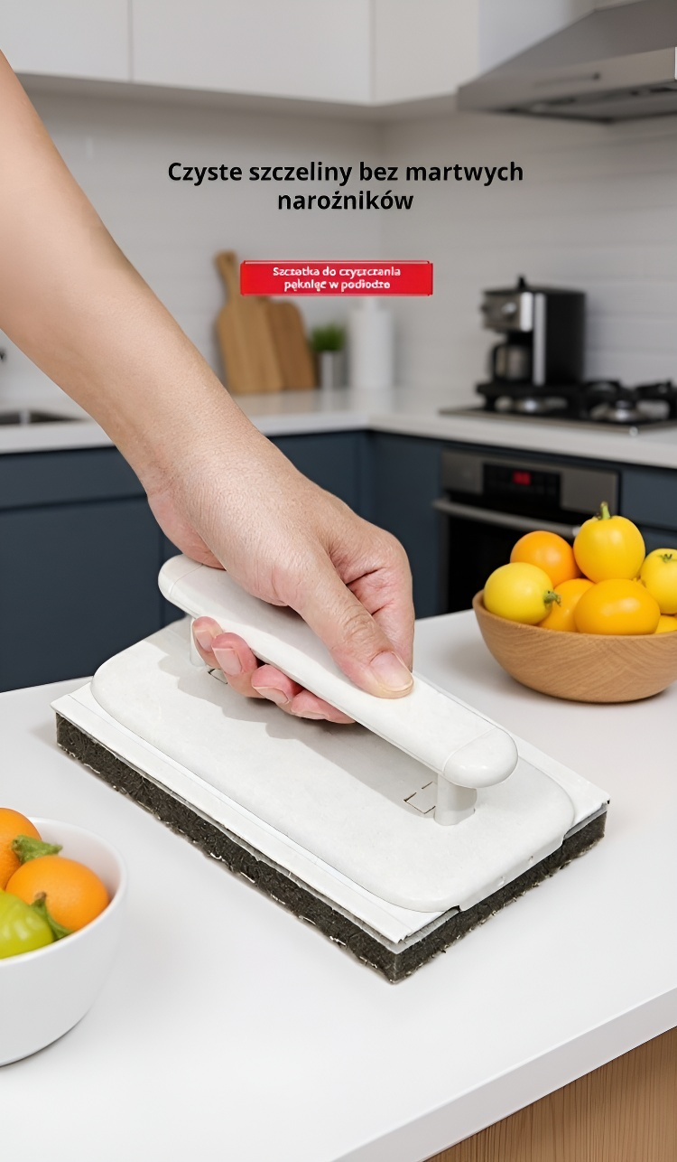 Trzyfunkcyjna szczotka do czyszczenia okien z mikrofibry