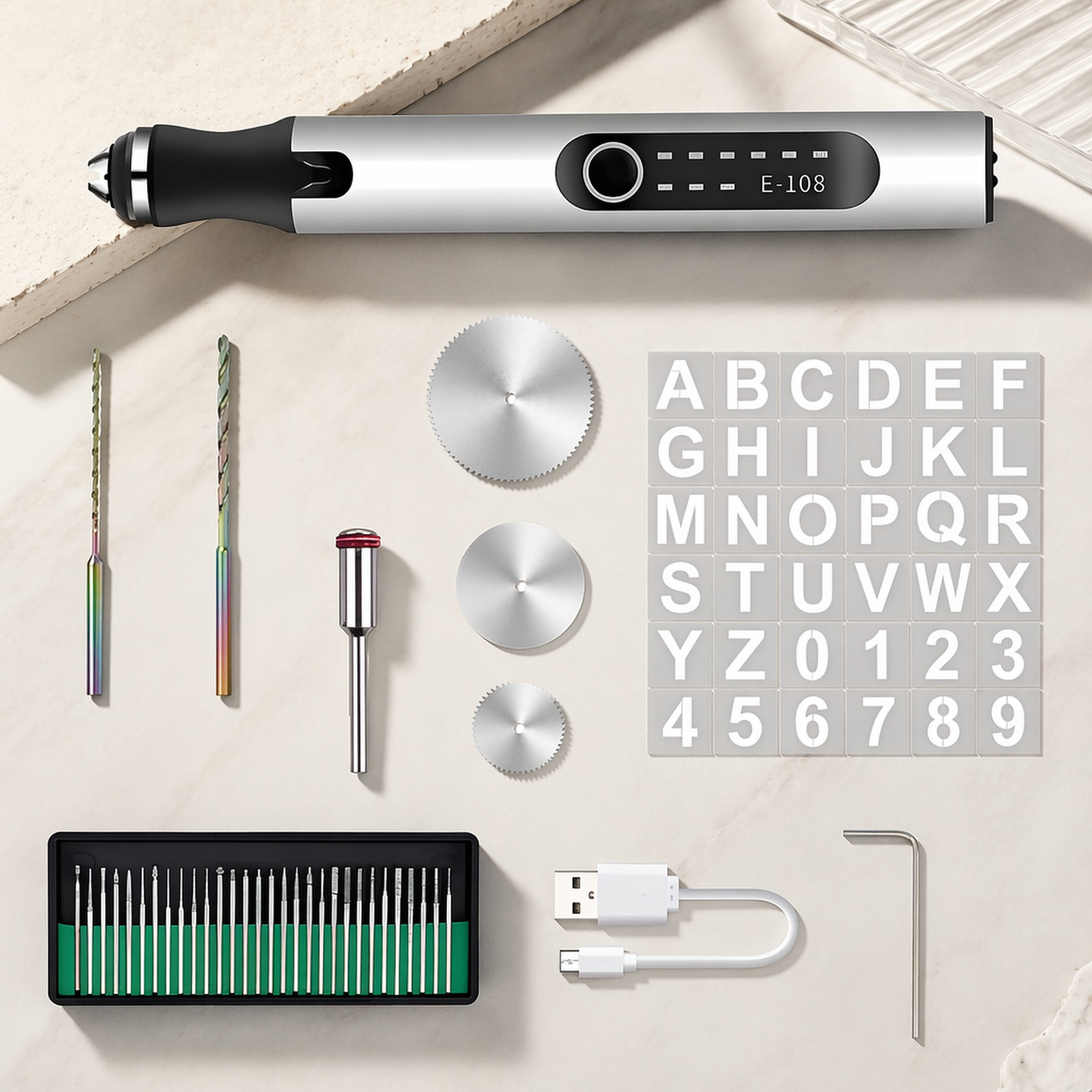 Mini electric grinding pen for jewelry and metal