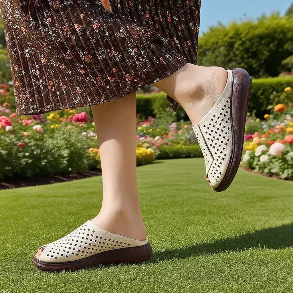 تفاصيل نعل سميك في النعال النسائية