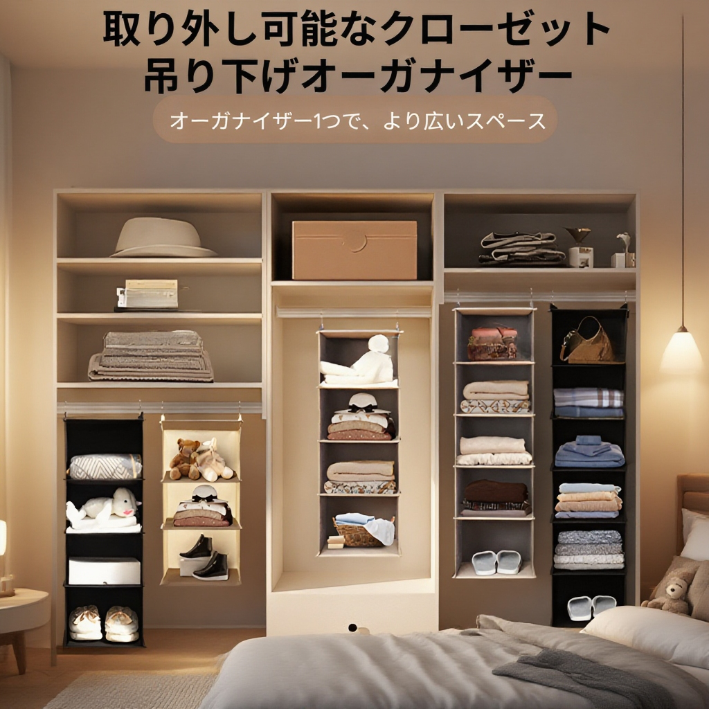 衣類と小物用多層収納袋