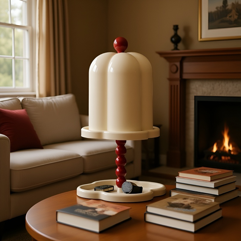 Caja de pañuelos decorativa en dormitorio