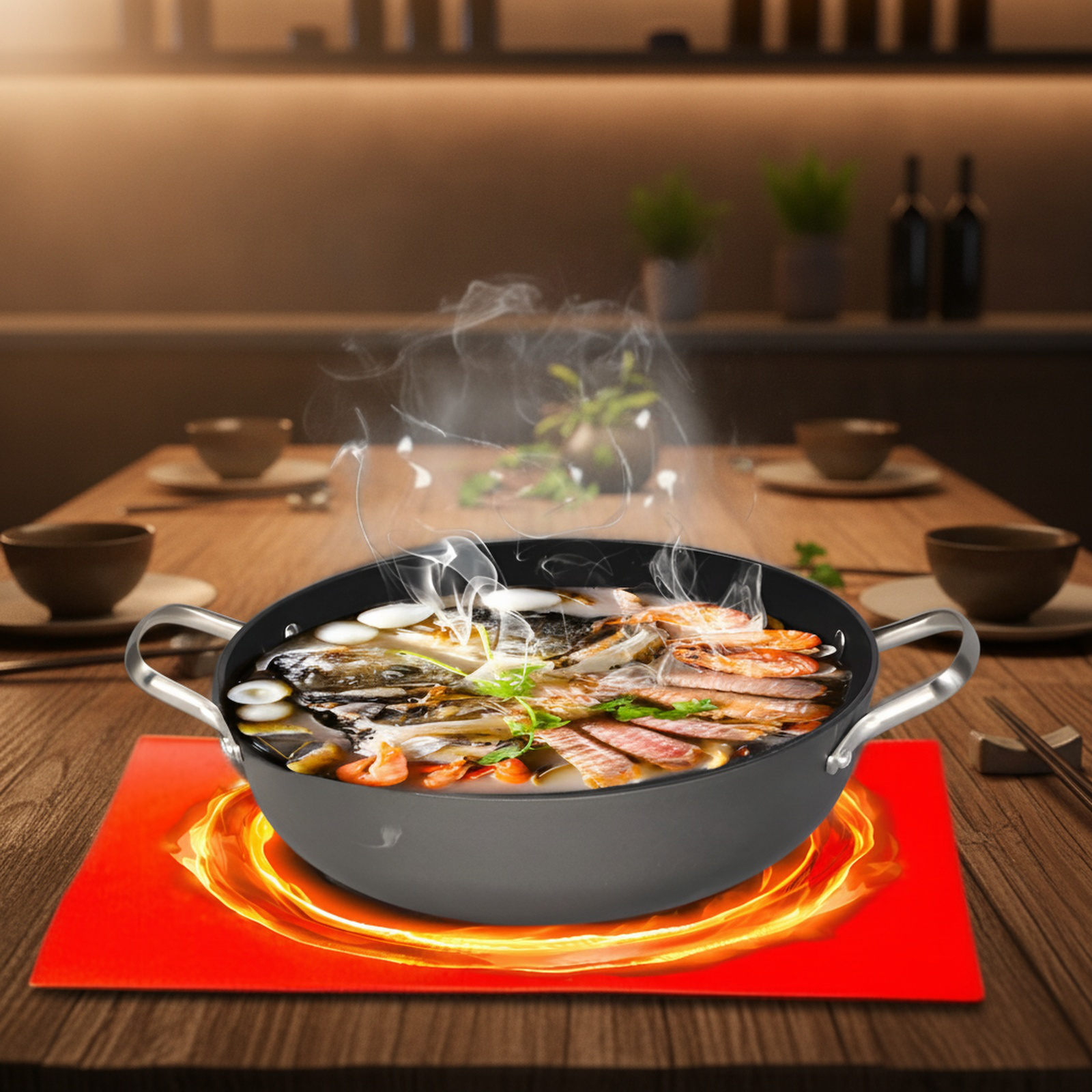 Non-stick Teflon Stew Pot for Home Use