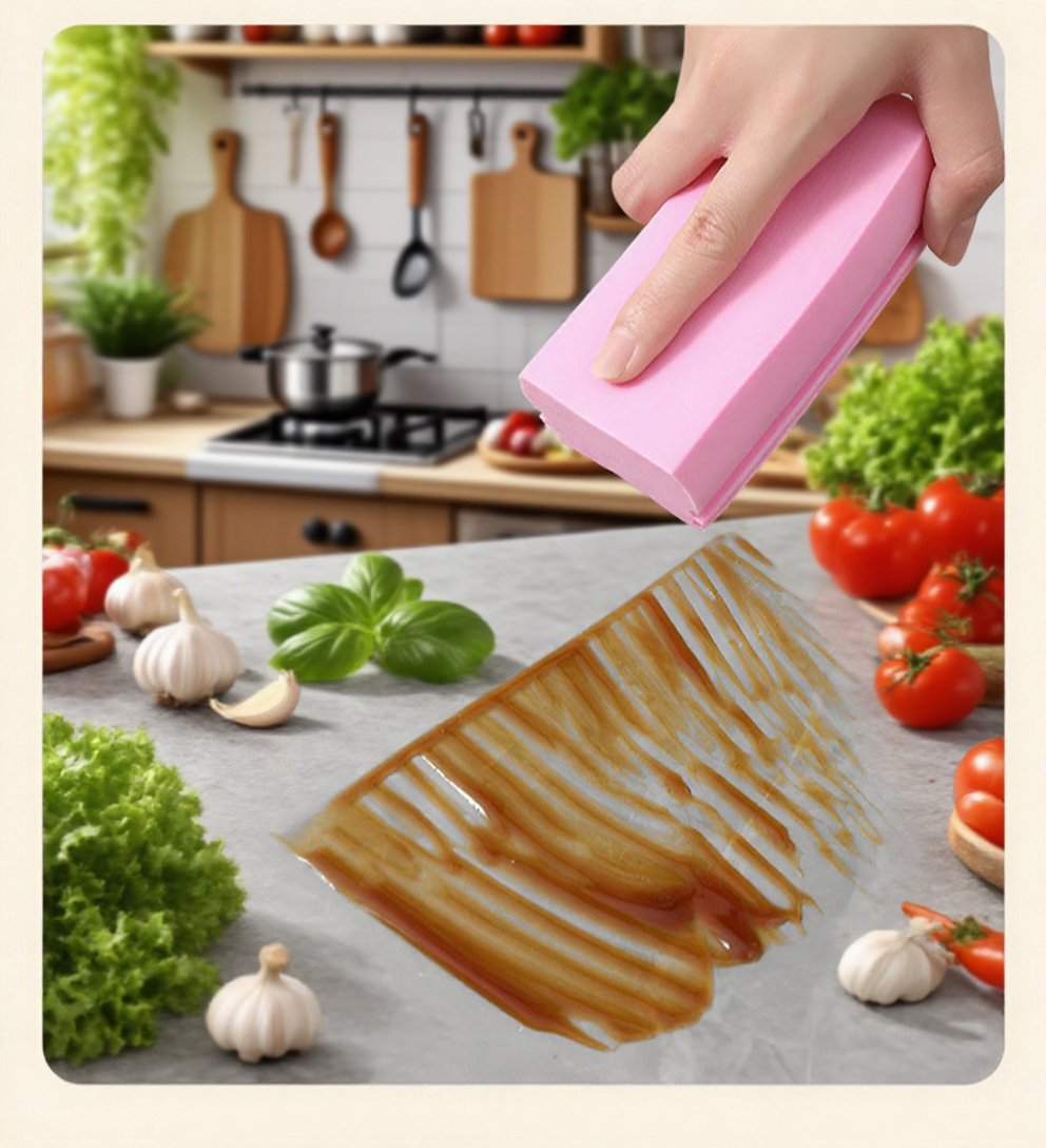 Efektivní houba na mastnotu a nečistoty