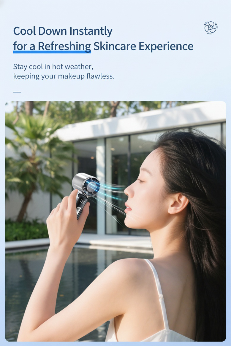 Pocket-sized cooling fan for outdoor activities
