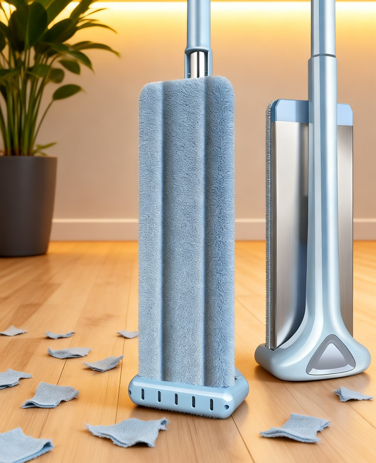 高吸水性のモップヘッドを持つアルミモップ
