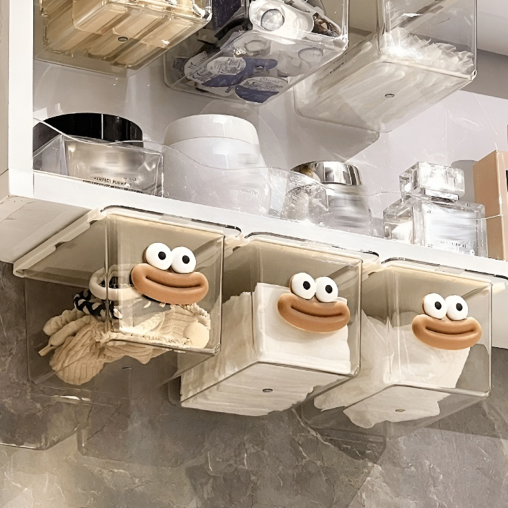 Vue d'ensemble de l'armoire à tiroirs pour salle de bain