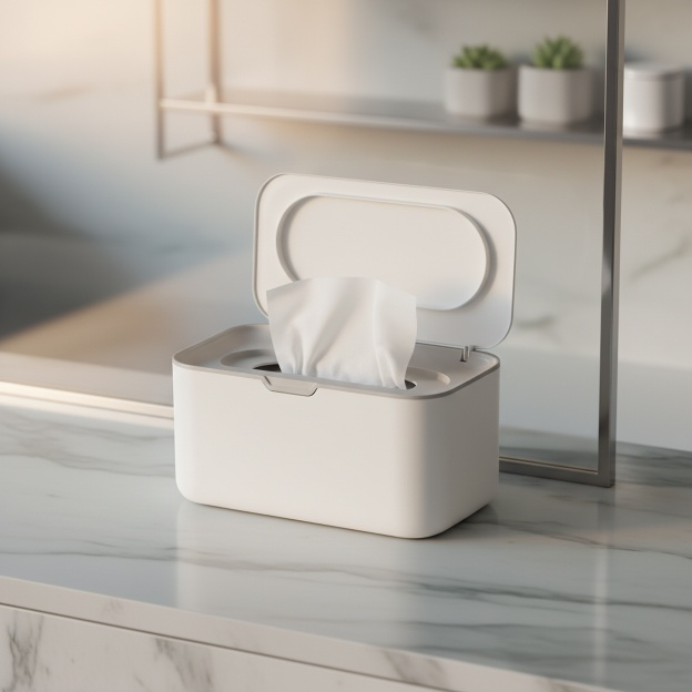 Large wet wipes holder with easy-access lid