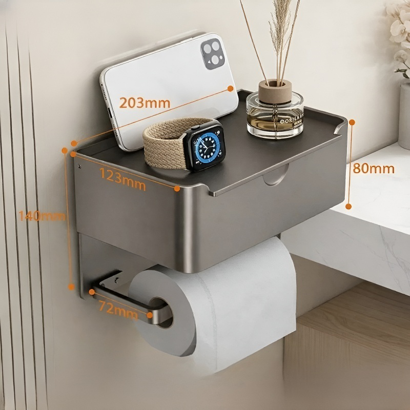 가정용 티슈케이스 화장실 방수 벽걸이 수납선반 롤지 펀치프리 티슈케이스 화장실 티슈케이스