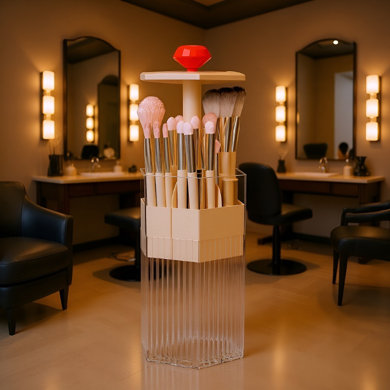 Organizador a prueba de polvo para brochas de maquillaje