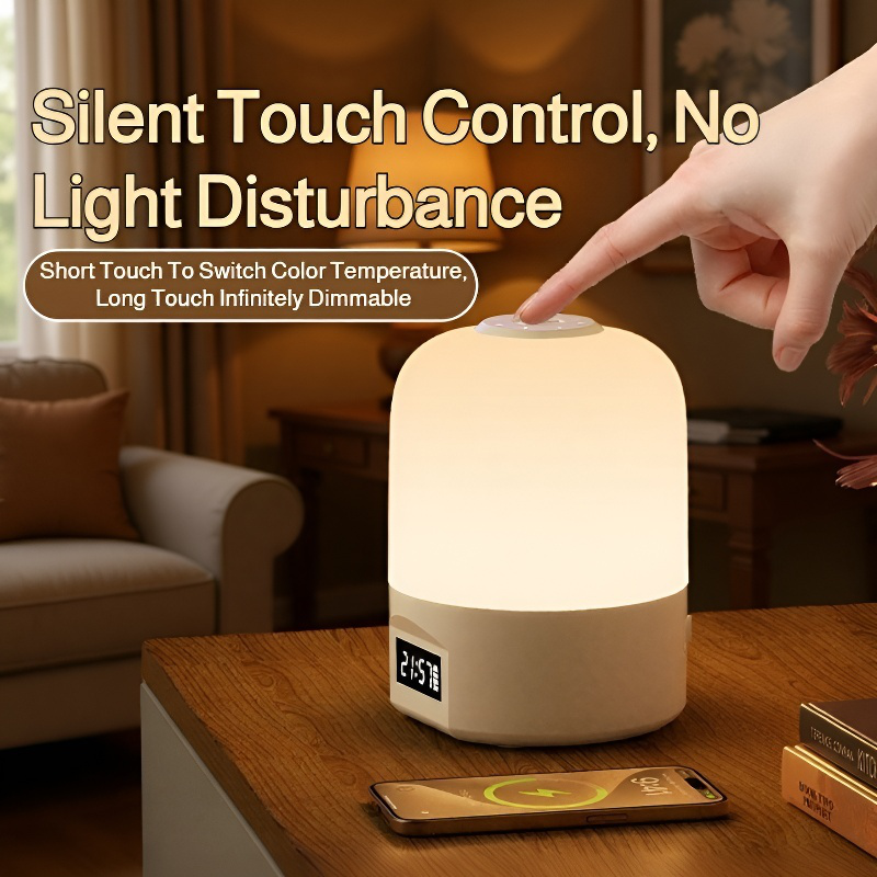 New remote-controlled LED night light, eye-protecting, stepless dimming, rechargeable bedside lamp, 