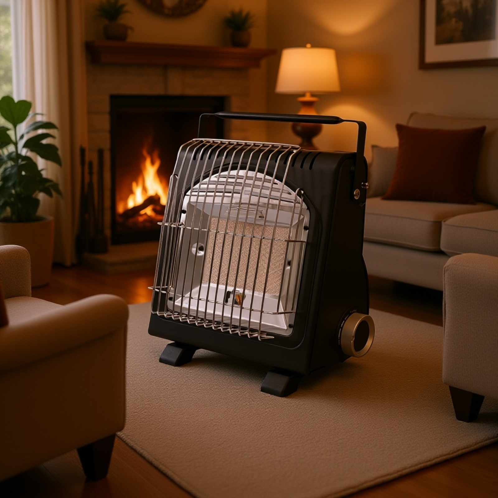 カセットボンベ式ストーブの使用例