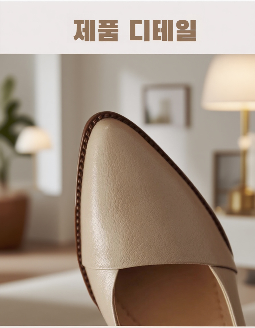 프렌치 감성 소프트 레더 플랫 슈즈 디테일