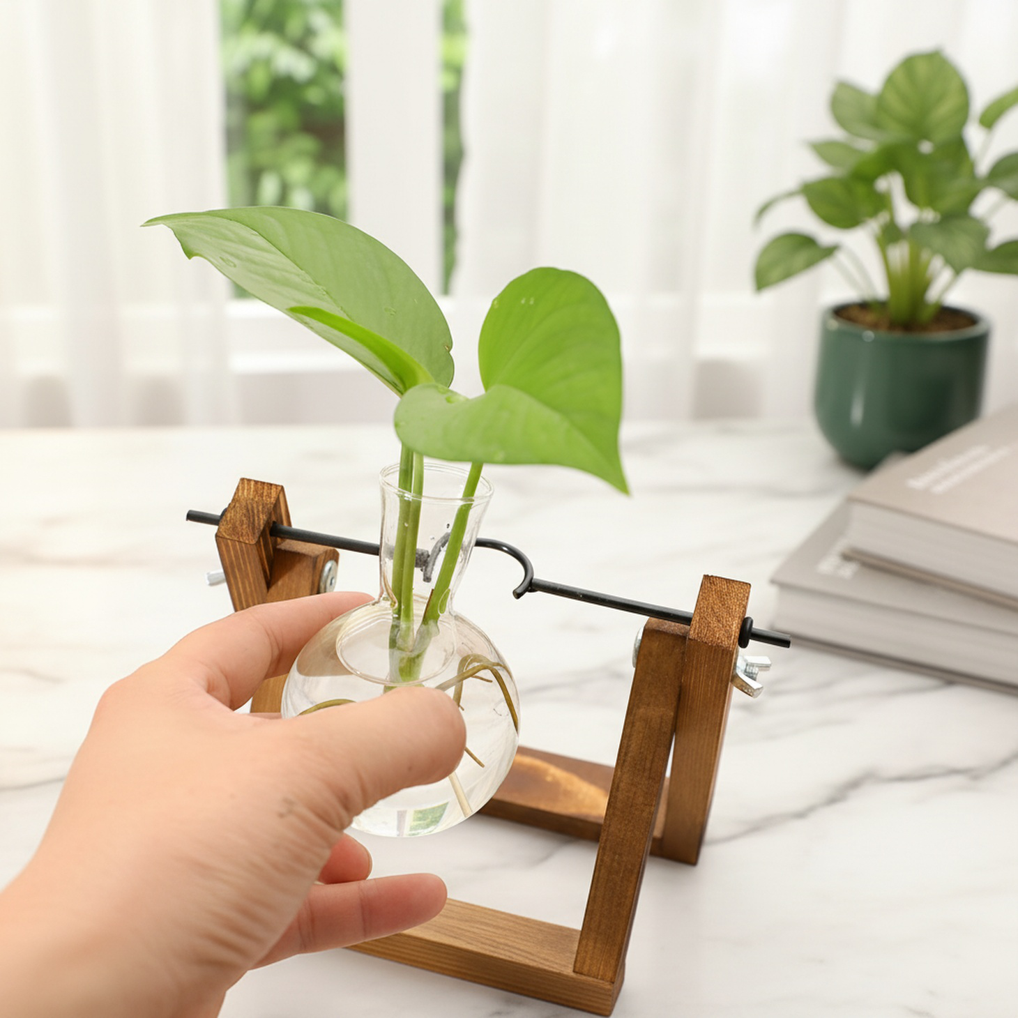 Vase pour fleurs séchées, objet décoratif créatif pour embellir le bureau