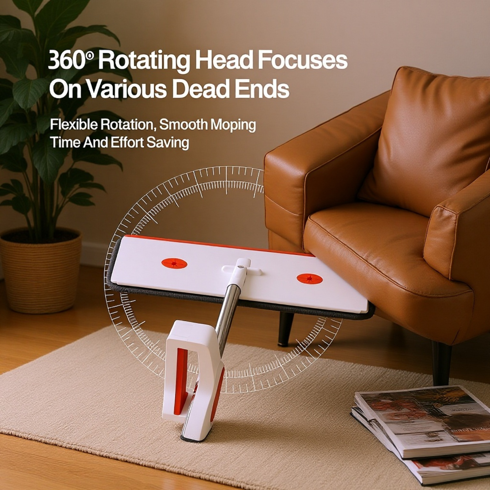 Spray Mop for Home Use - One-Pass Clean, Hands-Free, Lazy Cleaning Tool, Wet & Dry Dual Use