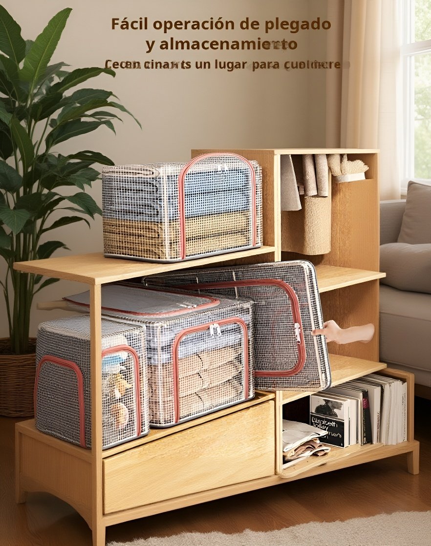 Almacenaje de ropa eficiente con caja de PVC