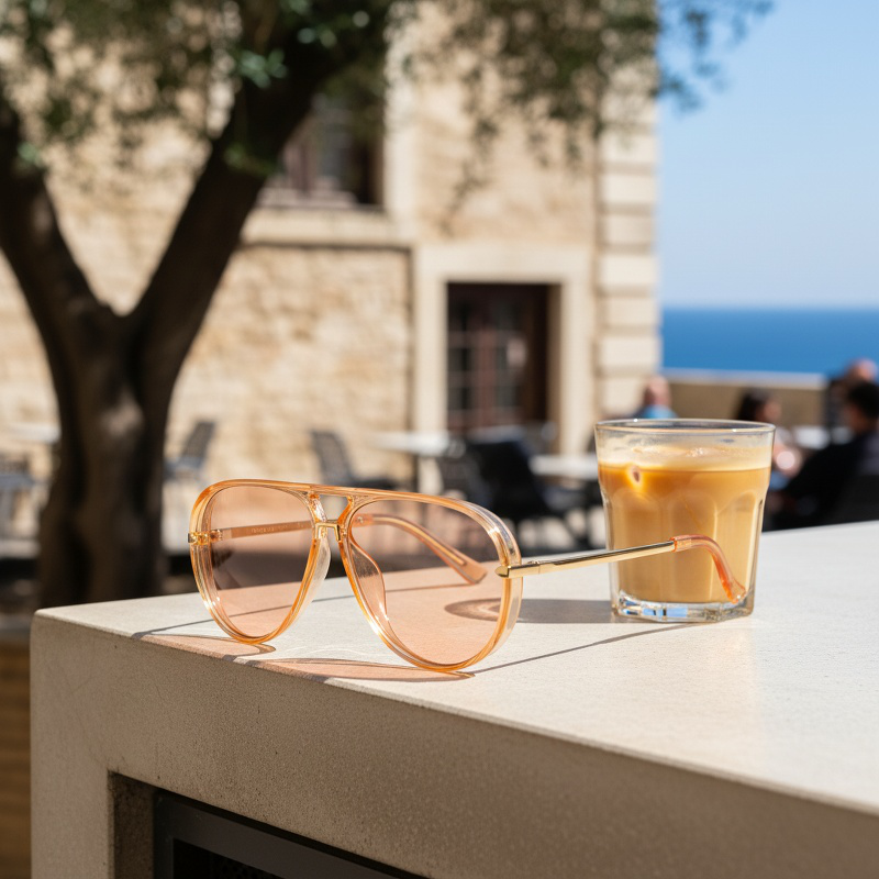 Stylish and versatile trendy oversized aviator sunglasses, new style.