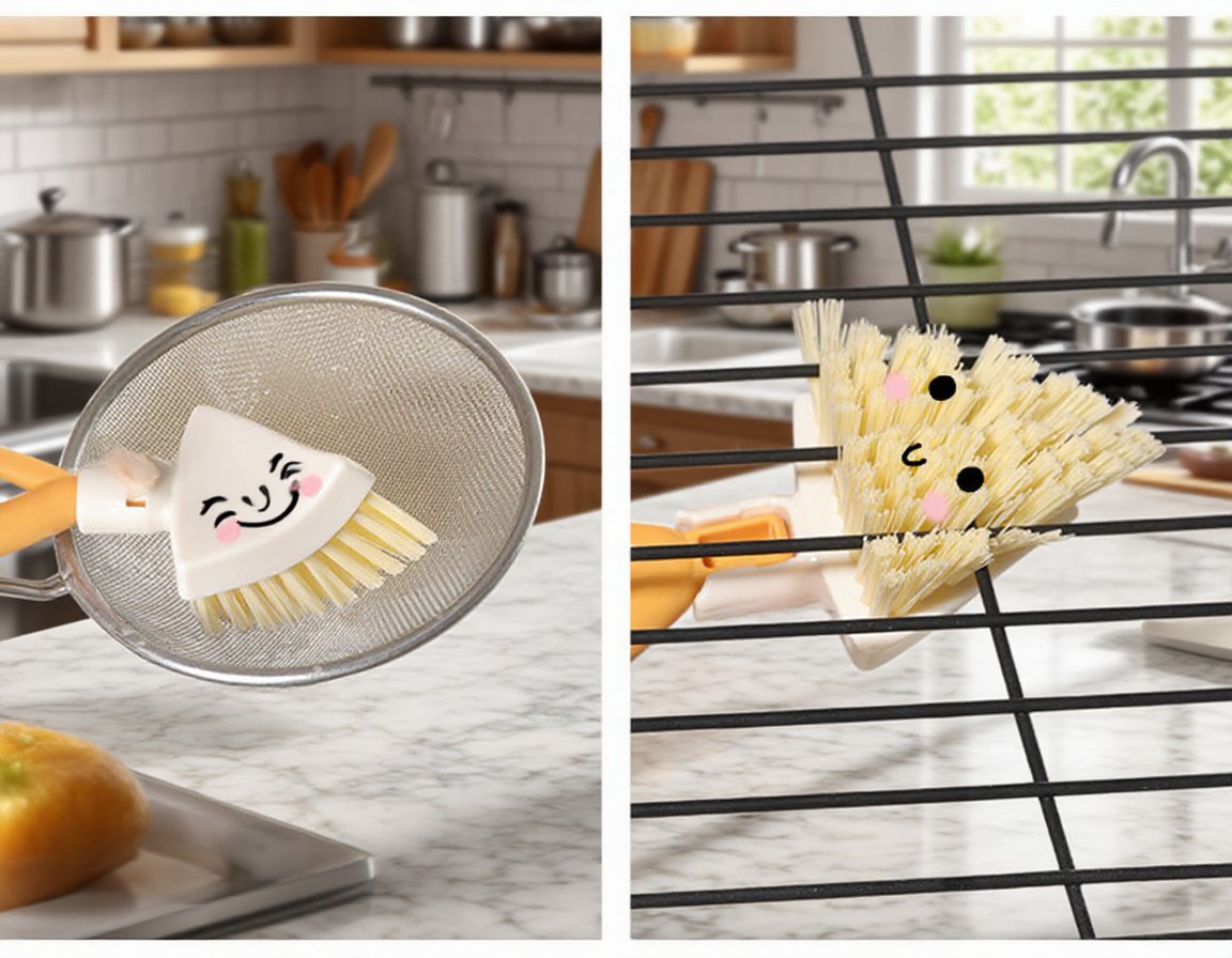 三角刷頭多角度清潔示範