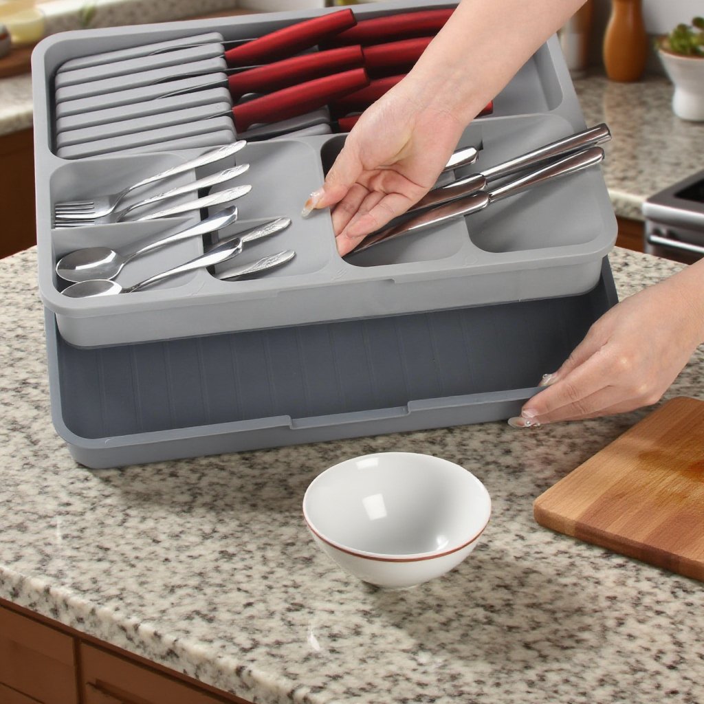 廚房刀叉分隔收納盤