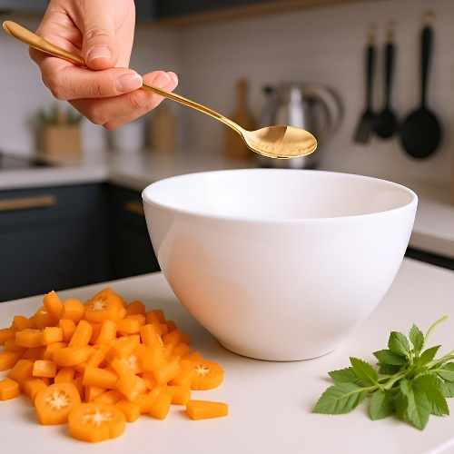 304 스테인리스 스틸 젓가락과 숟가락