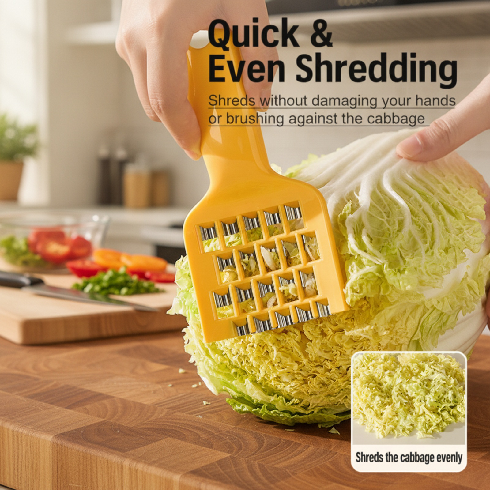 [Original] Multifunctional Vegetable Cutter, Dumpling Chopping Knife, Cute Household Cabbage Shredde