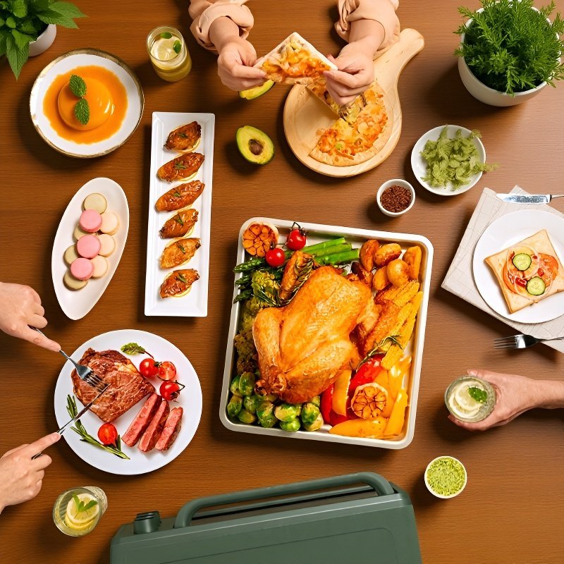 家庭用多機能スマートキッチン家電／3in1多機能電気オーブントースター朝食メーカー