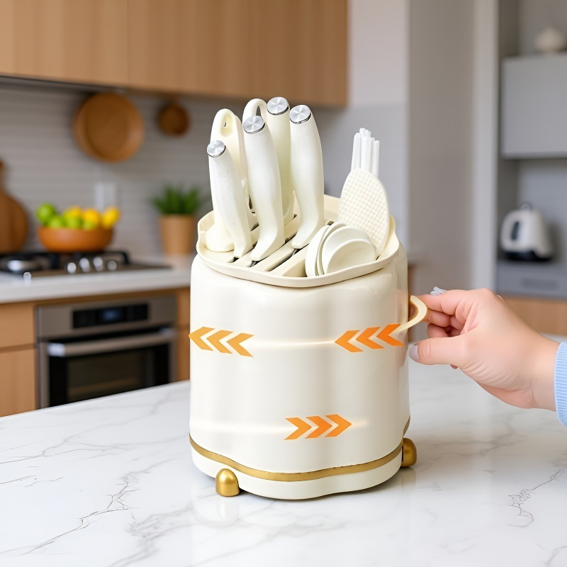 회전식 칼꽂이 주방 수납 선반