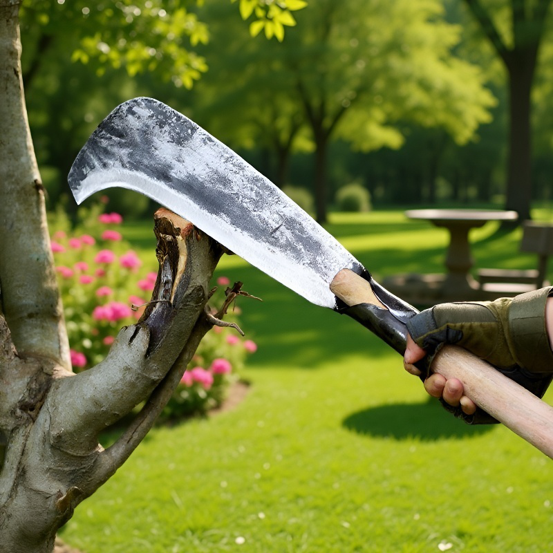 加厚マンガン鋼鍛造薪割りナイフ