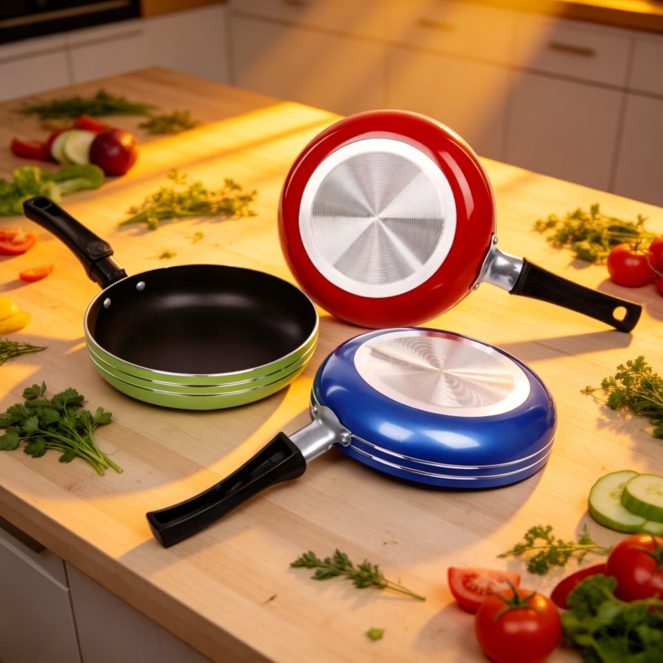 Mini sartén antiadherente con fondo grueso, ideal para huevos y bistecs