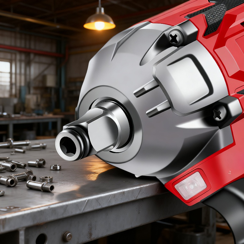 壁面穴あけ専用電動インパクトレンチ 高効率銅芯モーター